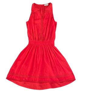 Ramy Brook coral/bright orange sleeveless dress